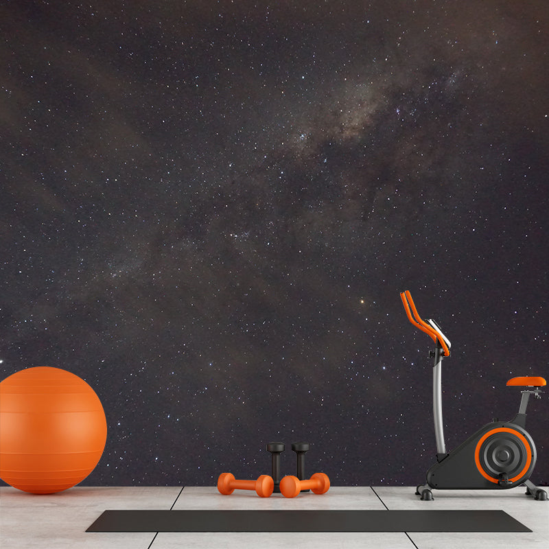 Minimalism Style Mural Wallpaper Dark Color Stain Resistant Wall Art for Home