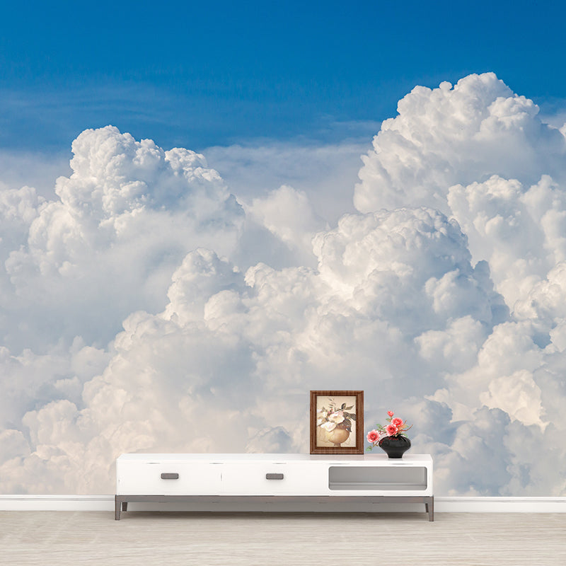 Beautiful Cloudscape Minimalistic Mural Wallpaper, Custom Size Available