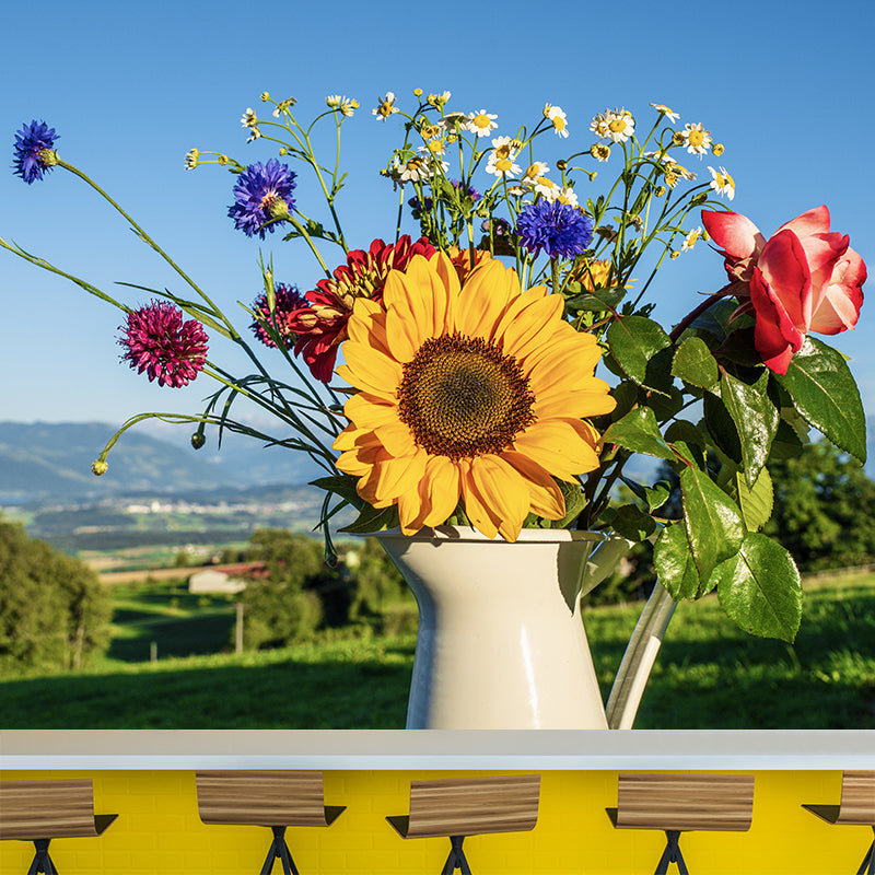 Minimalism Style Mural Wallpaper Flower Modern Wall Covering for Bedroom