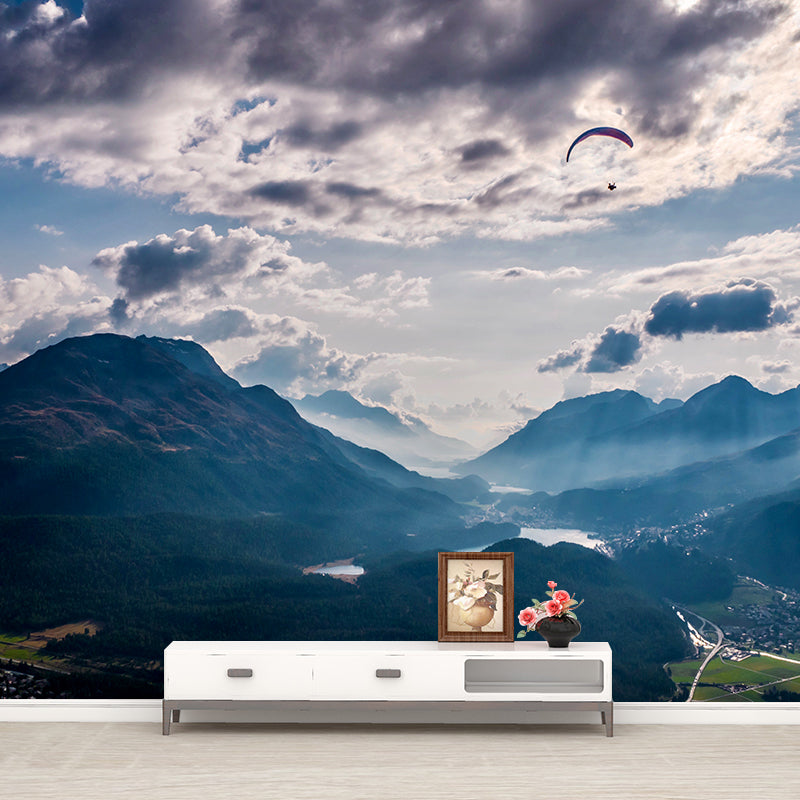 Water Resistant Mountain Mural Wallpaper Modern Wall Decor for Living Room