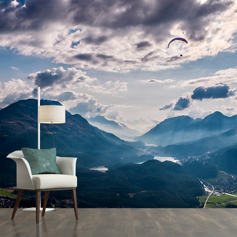 Water Resistant Mountain Mural Wallpaper Modern Wall Decor for Living Room