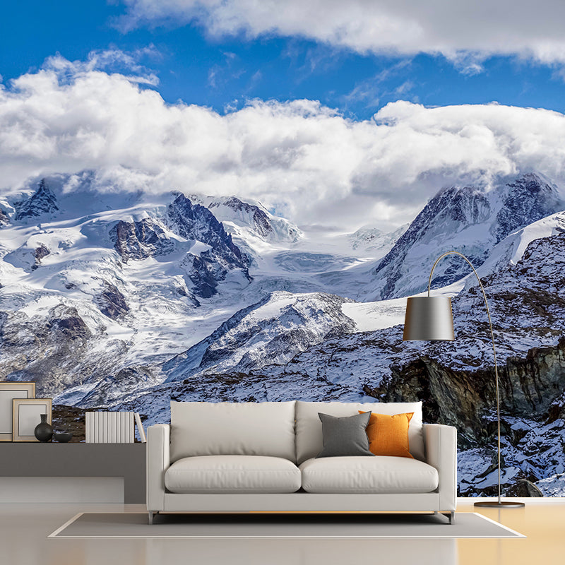 Water Resistant Mountain Mural Wallpaper Modern Wall Decor for Living Room