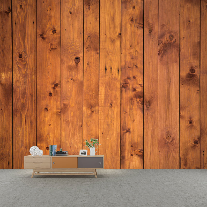 Autocollants muraux à motif de Texture en bois, décoration de la maison, décor Mural de salon de couleur foncée