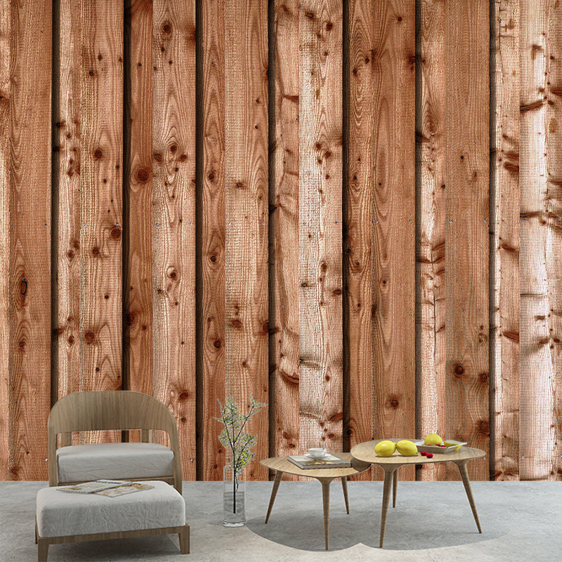 Autocollants muraux personnalisés en Surface en bois, décoration murale pour la maison, le salon, couleur douce