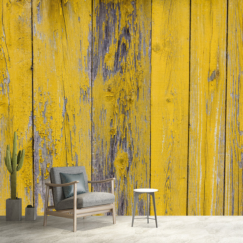 Autocollants muraux personnalisés en Surface en bois, décoration murale pour la maison, le salon, couleur douce