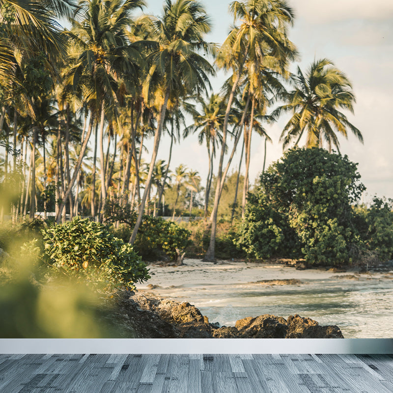 Modern Palm-Trees Landscape Mural Decorative Painting Bedroom Mural Painting