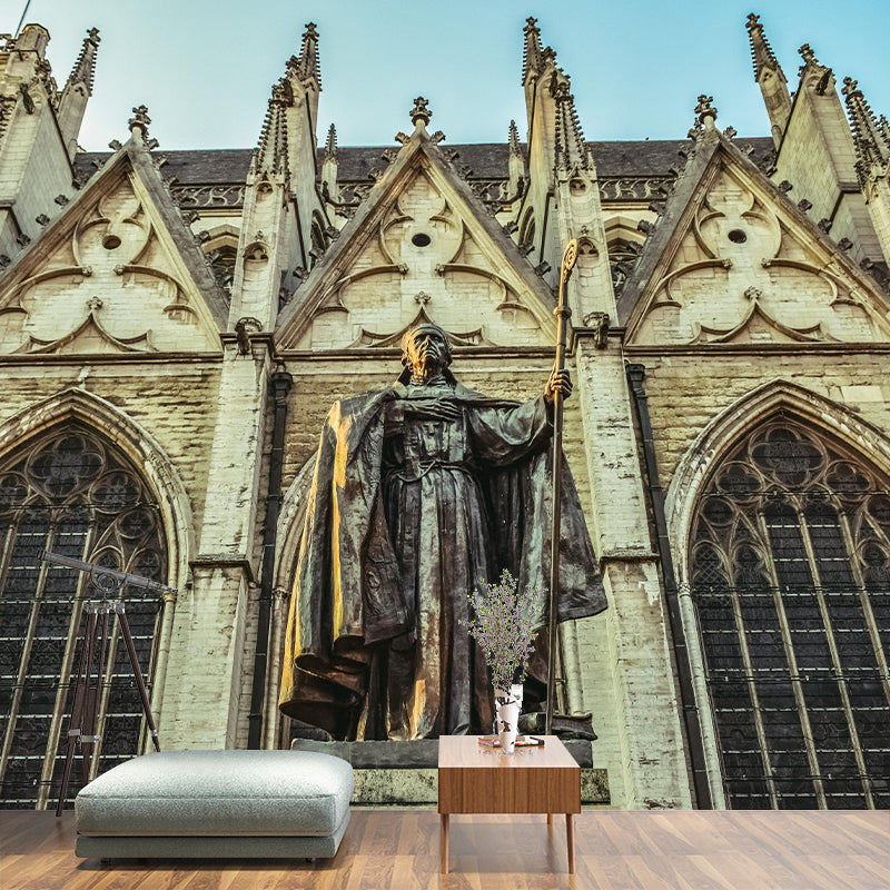 Brussels Mural Horizontal Photography Mildew Resistant Wall Art for Bedroom