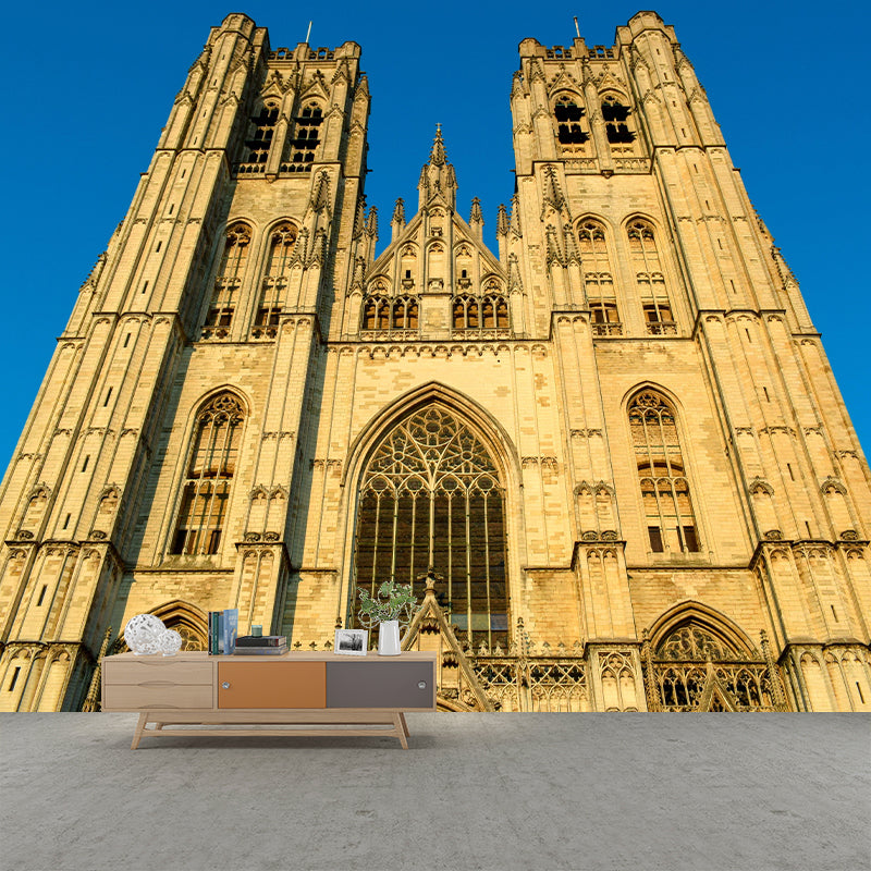 Brussels Mural Horizontal Photography Mildew Resistant Wall Art for Bedroom