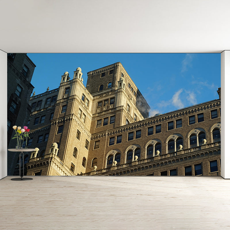 Modern City Mural Decal Mildew Resistant Wall Art for Living Room Bedroom