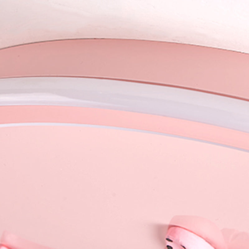 Lámpara de techo LED para dormitorio moderno con montaje empotrado de metal circular con 1 luz