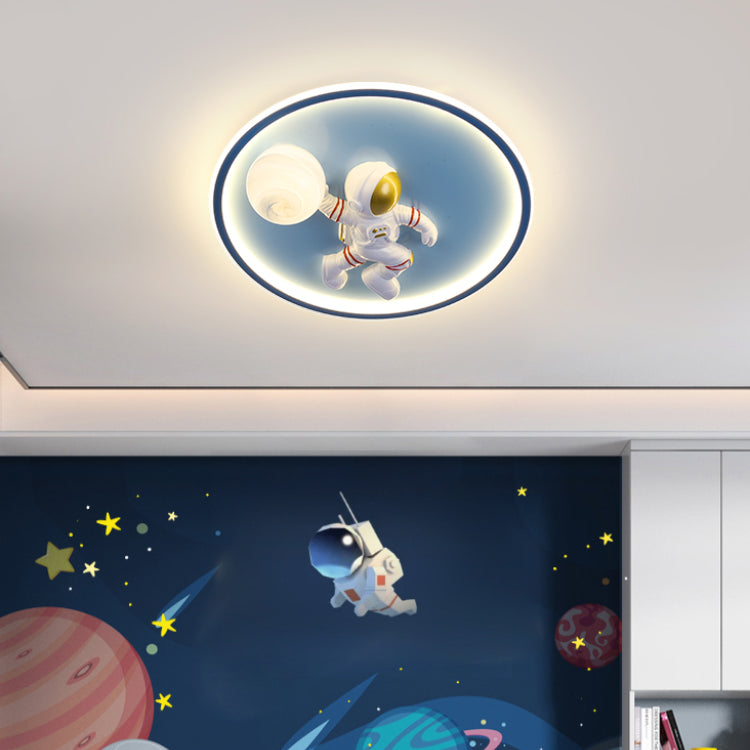 Luz de techo empotrada de 1 luz de metal con montaje empotrado LED de dibujos animados circulares para habitación infantil