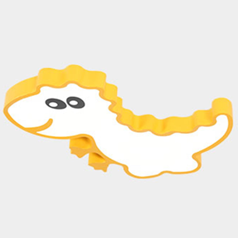 1-Light Kids Cartoon Flush Mount Metal Ceiling Light Fixture for Bedroom