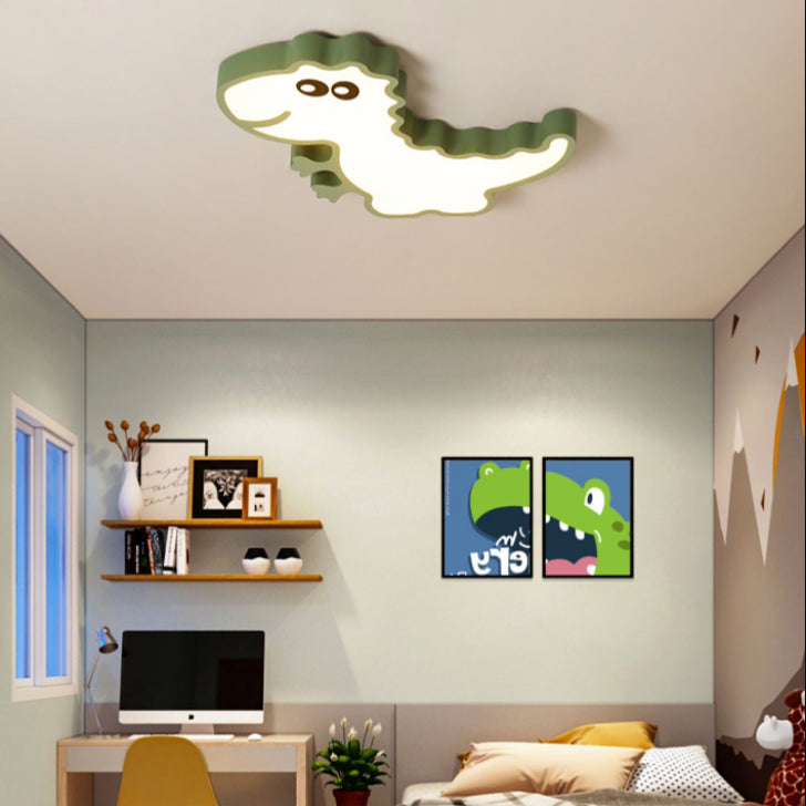 1-Light Kids Cartoon Flush Mount Metal Ceiling Light Fixture for Bedroom