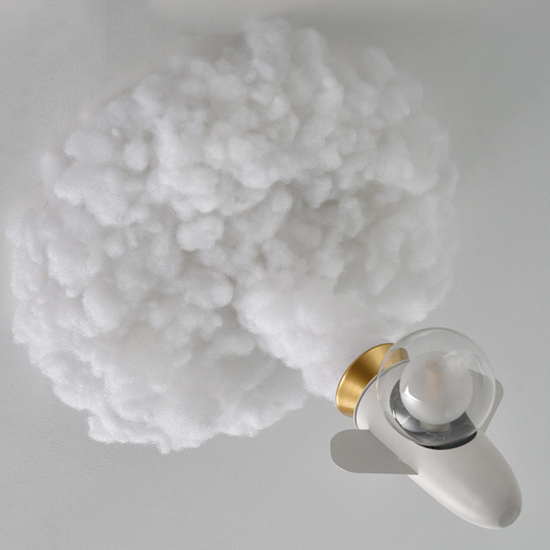 Lámpara empotrada LED de montaje empotrado de dibujos animados de metal blanco para habitación infantil