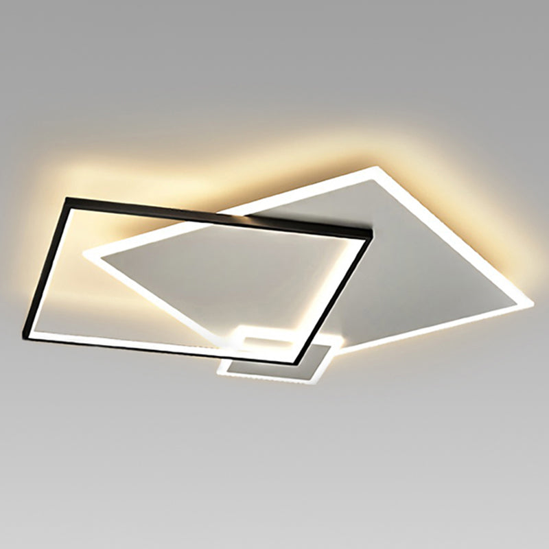Minimalism Metal LED Flush Mount Geometric Ceiling Mounted Light for Bedroom