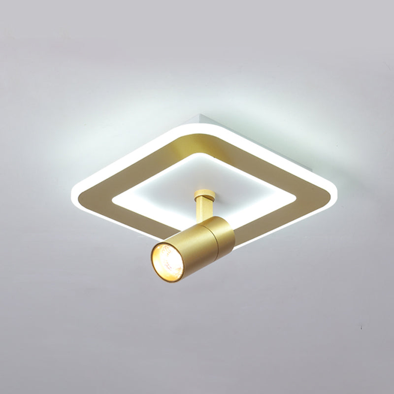 Modern LED Flush Mount 1 Spotlight Metal Ceiling Mounted Light for Hallway