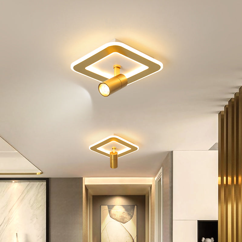 Modern LED Flush Mount 1 Spotlight Metal Ceiling Mounted Light for Hallway