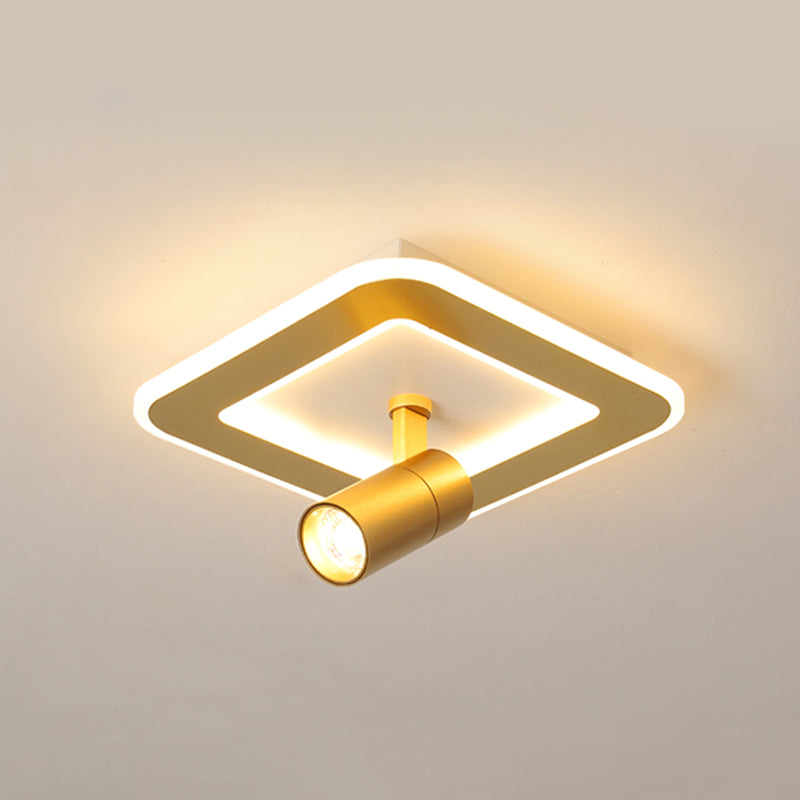 Modern LED Flush Mount 1 Spotlight Metal Ceiling Mounted Light for Hallway