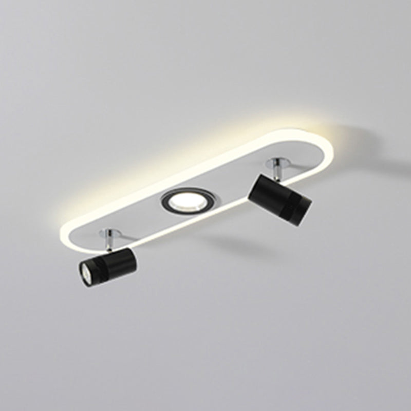 Ultradünne, quadratische, moderne LED-Deckenleuchte für die Unterputzmontage aus Metall für den Flur