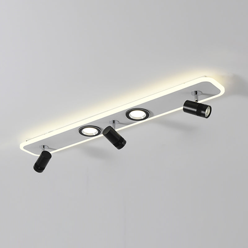 Ultradünne, quadratische, moderne LED-Deckenleuchte für die Unterputzmontage aus Metall für den Flur