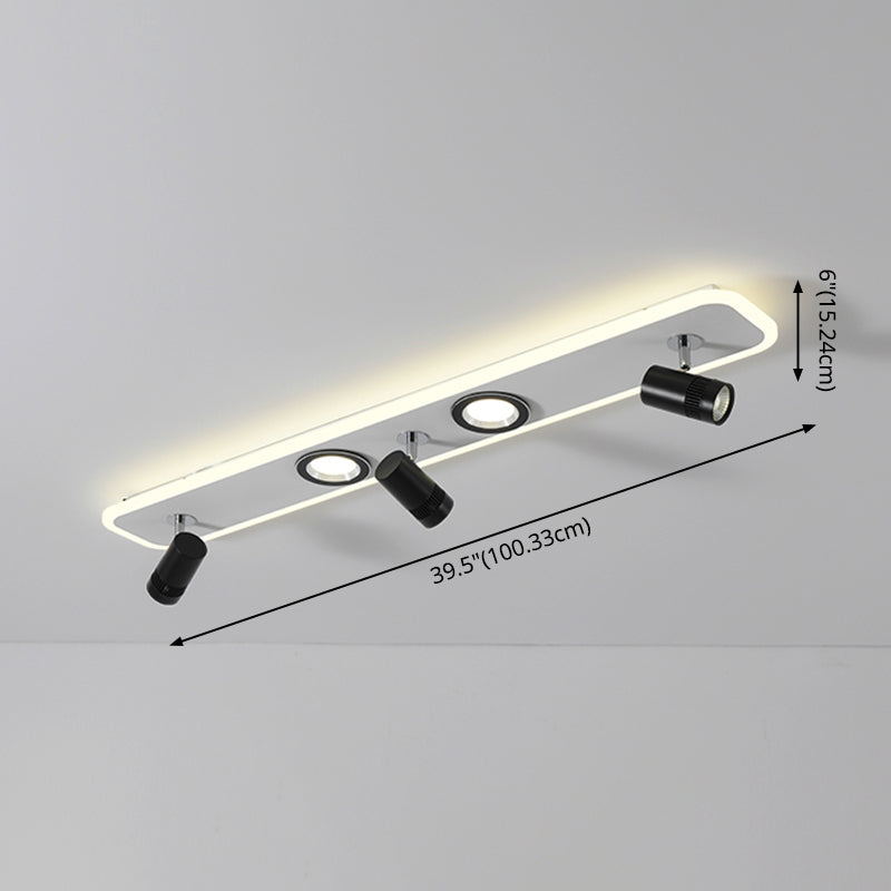 Ultra-thin Squared Metal Flush Mount Modern LED Ceiling Light Fixture for Hallway