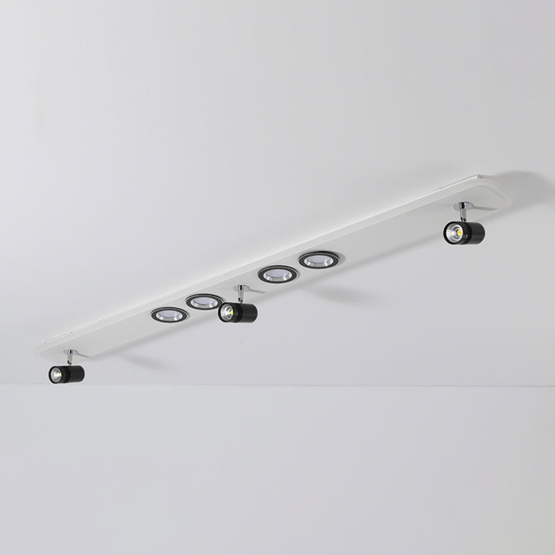 Ultradünne, quadratische, moderne LED-Deckenleuchte für die Unterputzmontage aus Metall für den Flur