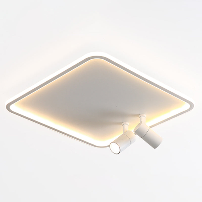 Ultra-thin Iron LED Flush Mount Modern Ceiling Light Fixture for Bedroom