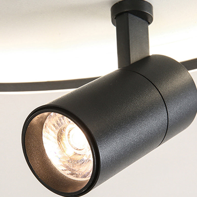 Ultra-thin Iron LED Flush Mount Modern Ceiling Light Fixture for Bedroom