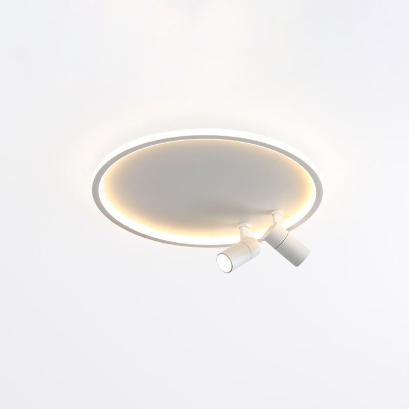 Ultra-thin Iron LED Flush Mount Modern Ceiling Light Fixture for Bedroom