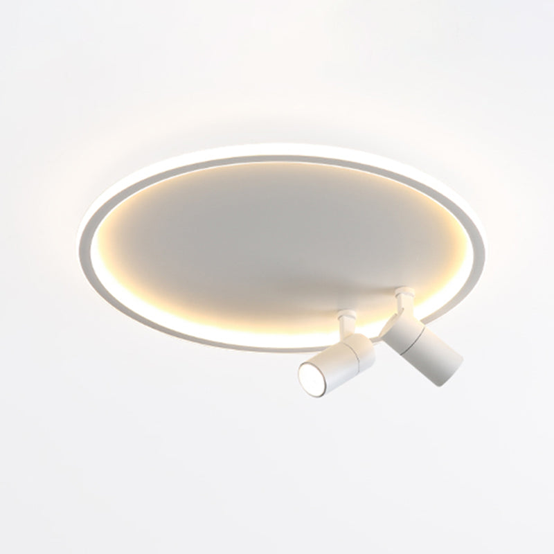 Ultra-thin Iron LED Flush Mount Modern Ceiling Light Fixture for Bedroom
