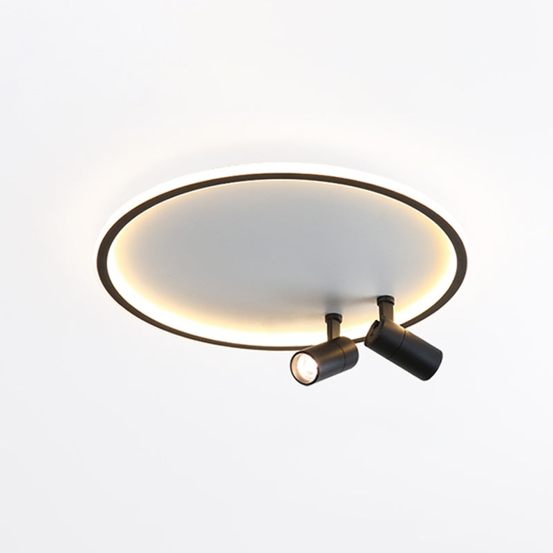 Ultra-thin Iron LED Flush Mount Modern Ceiling Light Fixture for Bedroom