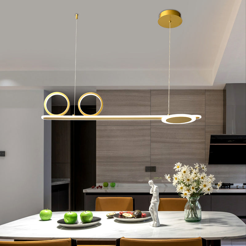 Salle à manger Modern Island LEDLING LINEAR 4 LUMILES PENDANT ALUMINUM LUMIN