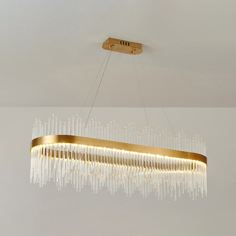 Modern Lighting Chandelier Linear Island Lighting Hanging Island Lights Glass Island Pendants