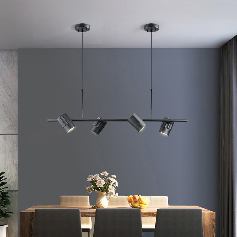 4 leichte Kücheninsel Anhänger Linear Kronleuchter zeitgenössischer Inselbeleuchtung