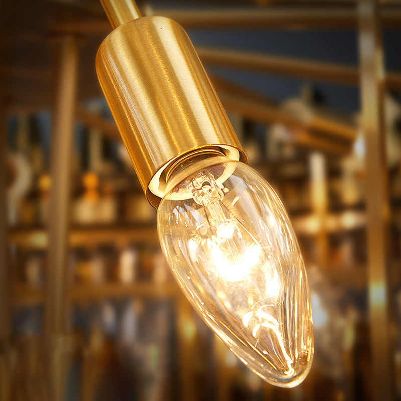 Luci a sospensione contemporanea illuminazione isola lineare lampada sospesa in oro