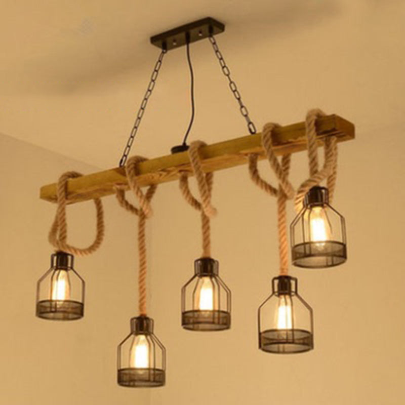 5 îlot de cuisine légère pendentif éclairage de l'île linéaire éclairage de l'île contemporaine