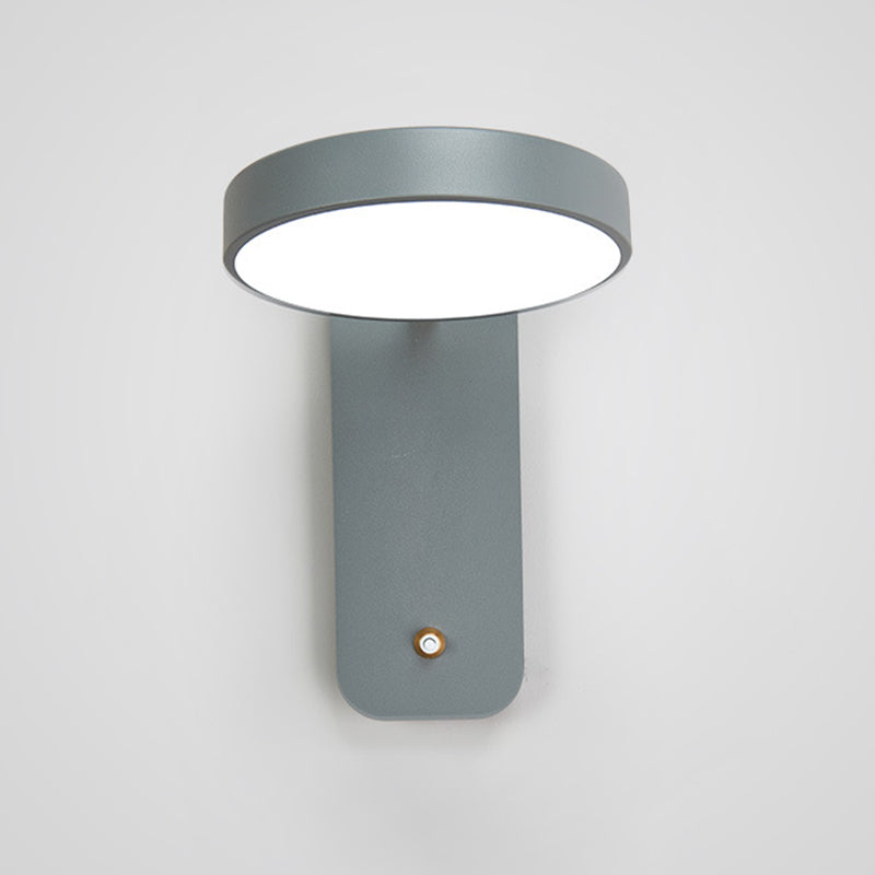 Modern Nordic LED Macaron Wall Lamp Wrought Iron Circular Wall Sconce with Acrylic Shade