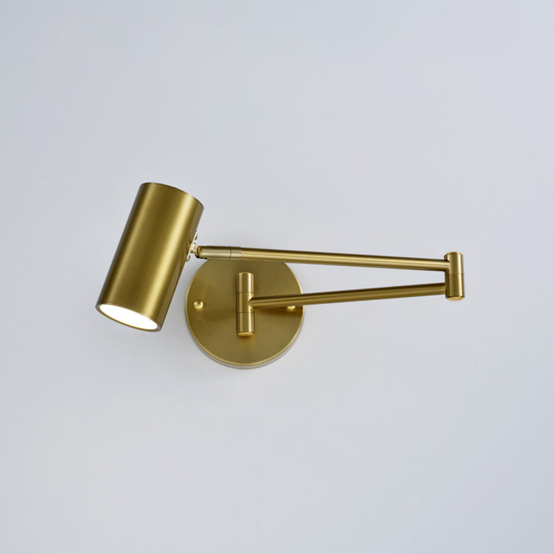 Prononi leggeri in metallo a 1 luce Moderna MODERNIT BLACK E GOLD ARM SCHEDTURE DELLA parete