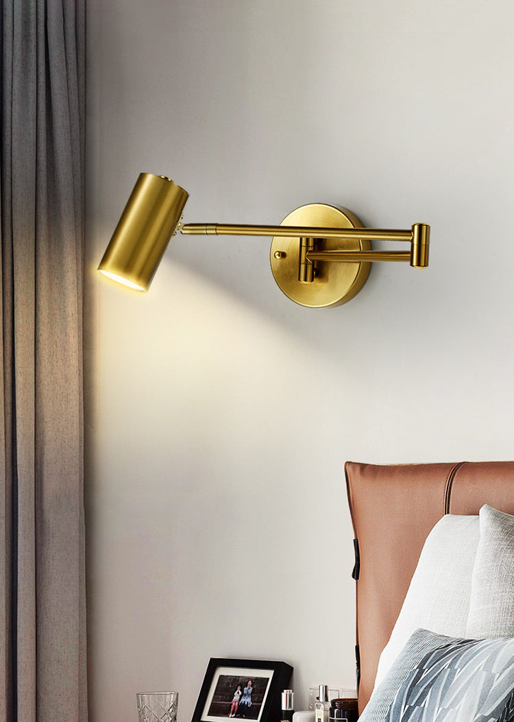 Prononi leggeri in metallo a 1 luce Moderna MODERNIT BLACK E GOLD ARM SCHEDTURE DELLA parete