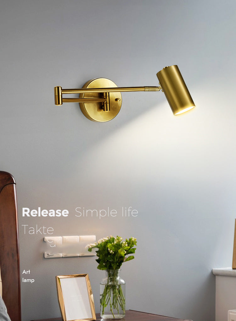 Prononi leggeri in metallo a 1 luce Moderna MODERNIT BLACK E GOLD ARM SCHEDTURE DELLA parete