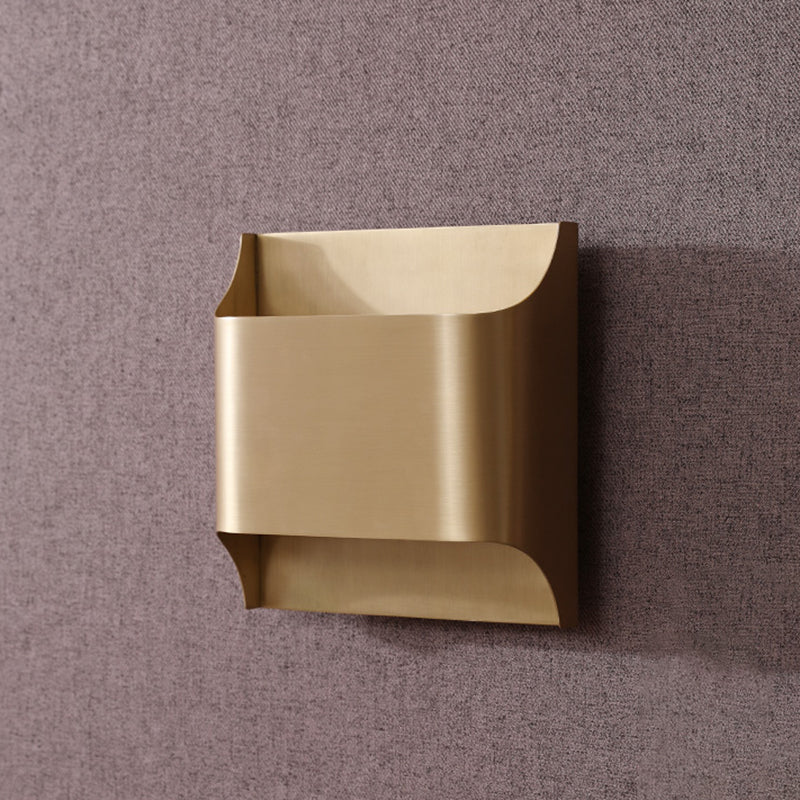Rectangular Brass Sconces Wall Lights Modern Style 1-Light Wall Sconce Light Fixtures