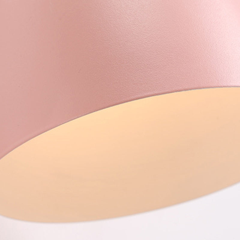 1-Light Unique Shade Wall Sconce Modren Nordic Macarons Style Metal Wall Lighting in White and Green