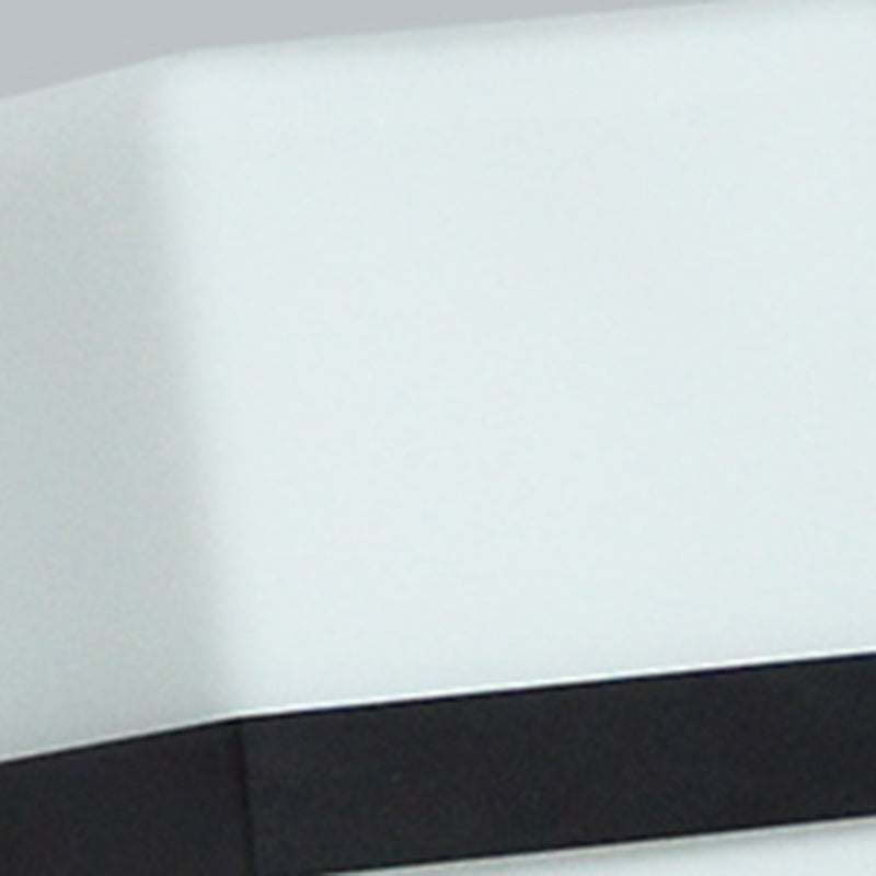 Modern Simple Style Retangular Shade Wall Sconce LED Metal 1 Light Sconces in Black Finish