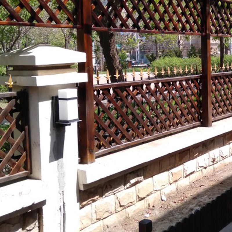 Modern Simple Style Retangular Shade Wall Sconce LED Metal 1 Light Sconces in Black Finish