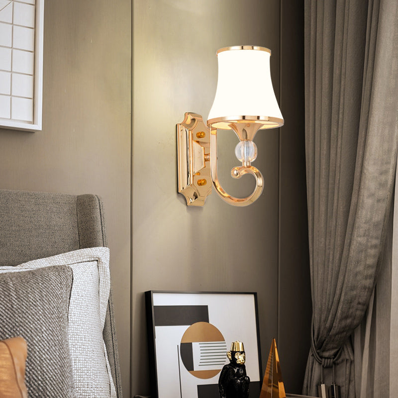 1-Licht geometrische Wandleuchten moderne einfache Style-Glas-Wandbeleuchtung in Schwarz