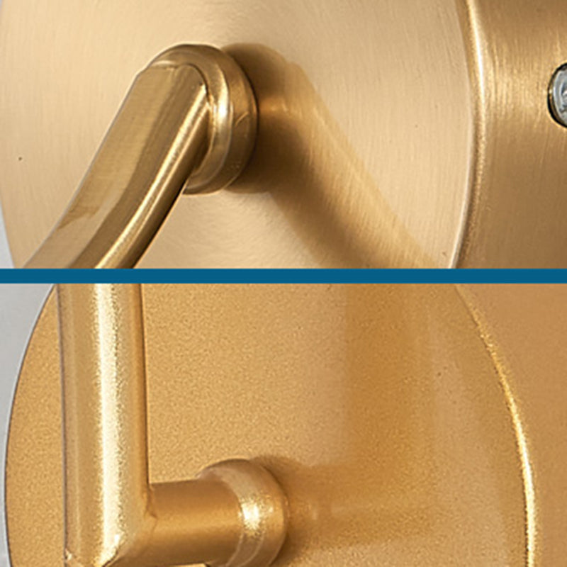 1-licht ronde wand SCONCE Moderne eenvoudige stijl glazen wandverlichting in zwart en goud