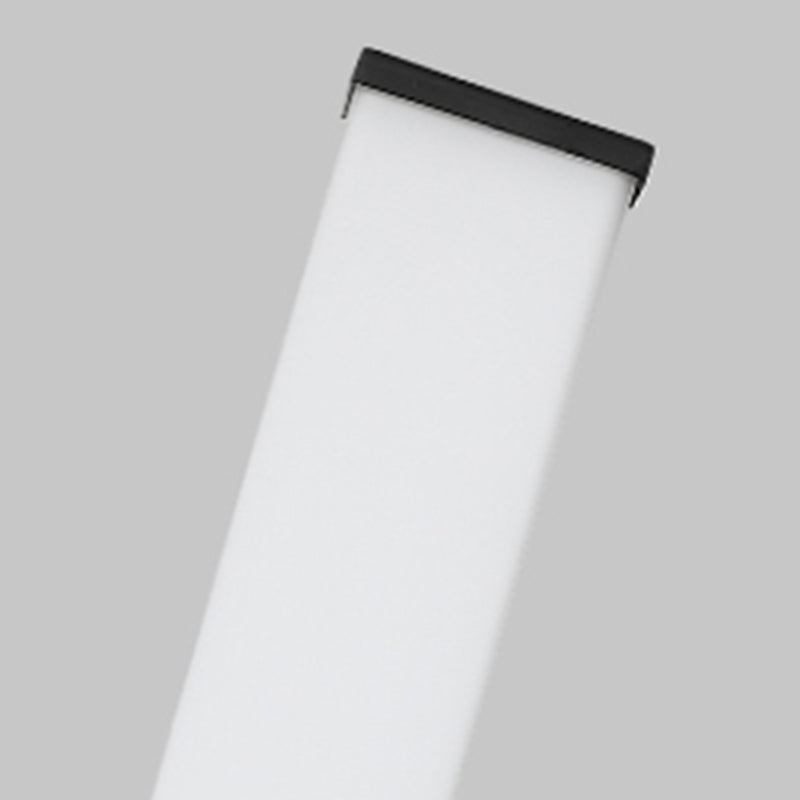 Modern Simple Style Retangular Shade Wall Sconce Metal and Glass 1 Light Sconces in Black Finish