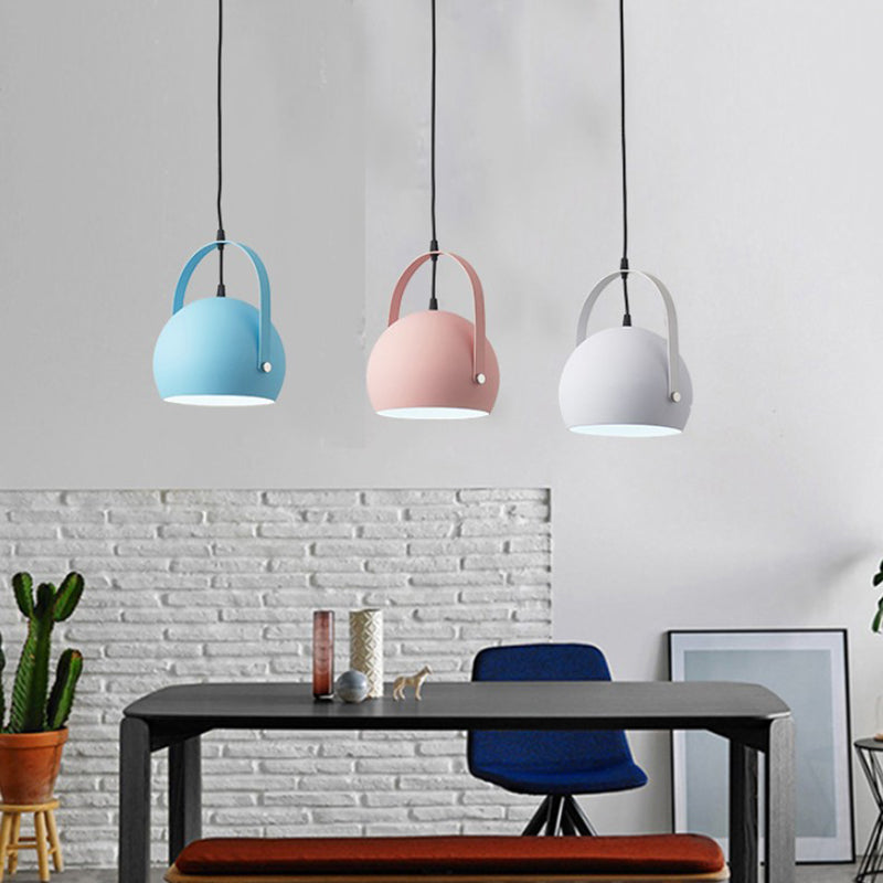 Modern Creative Macaron Pendant Light Lacquered Aluminium Hanging Lamp for Dining Rooom