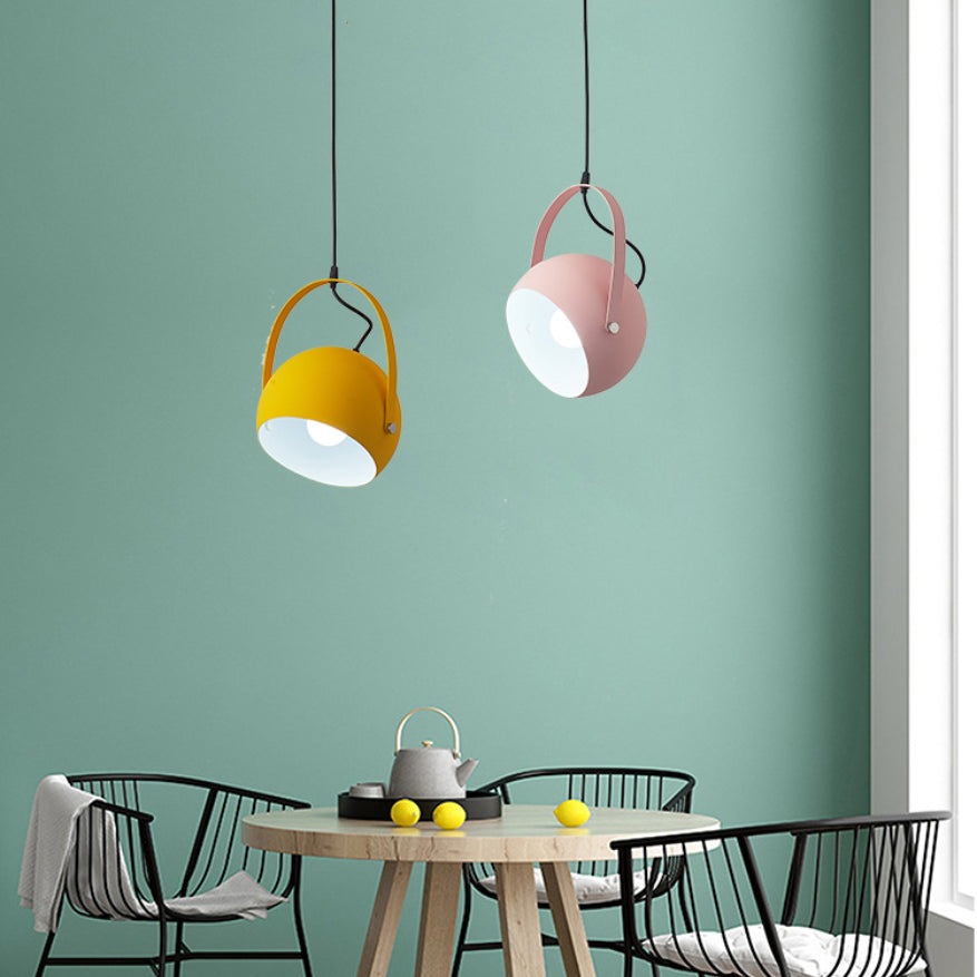 Modern Creative Macaron Pendant Light Lacquered Aluminium Hanging Lamp for Dining Rooom