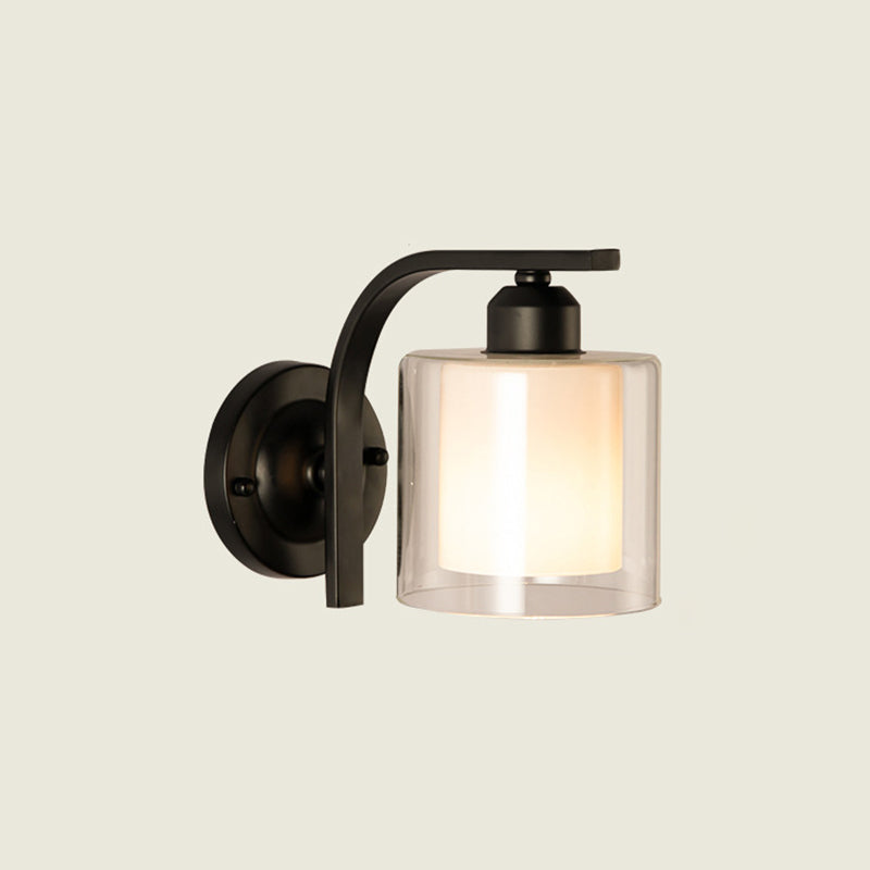 1-Licht-Halbzylinder Wandleuchte modern